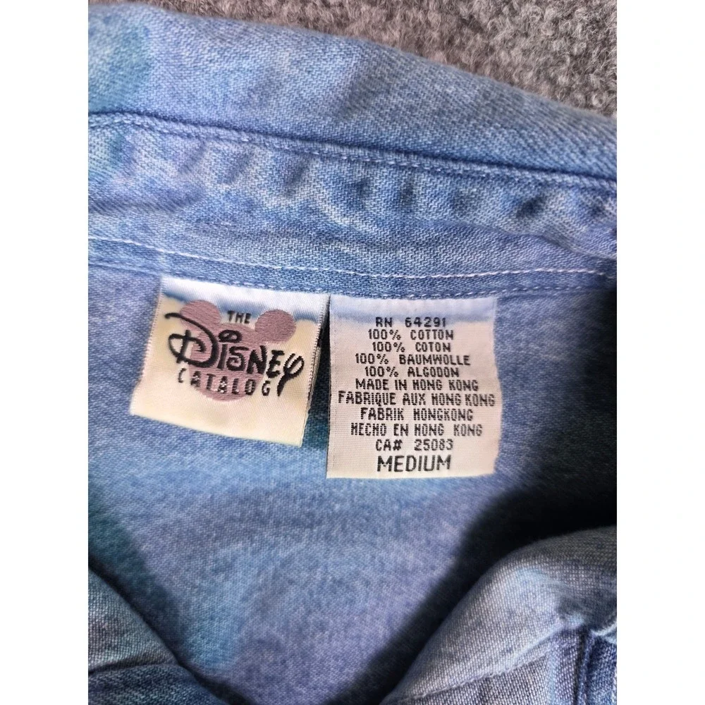 Vintage Disney Catalog 101 Dalmatians Denim Shirt Medium Embroidered - Picture 3 of 13
